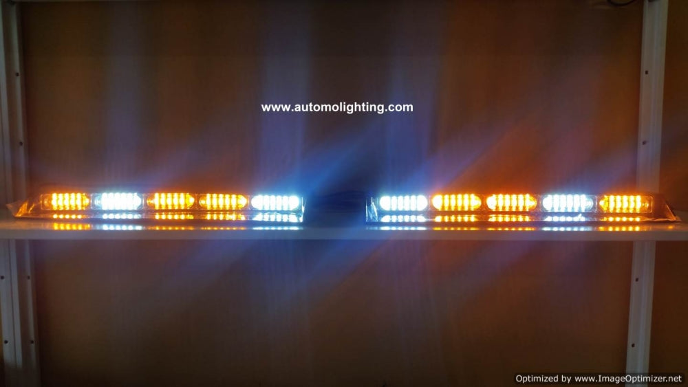 Eagle Eye Split Sun Visor Strobe Light Bar Chaser Warning Light